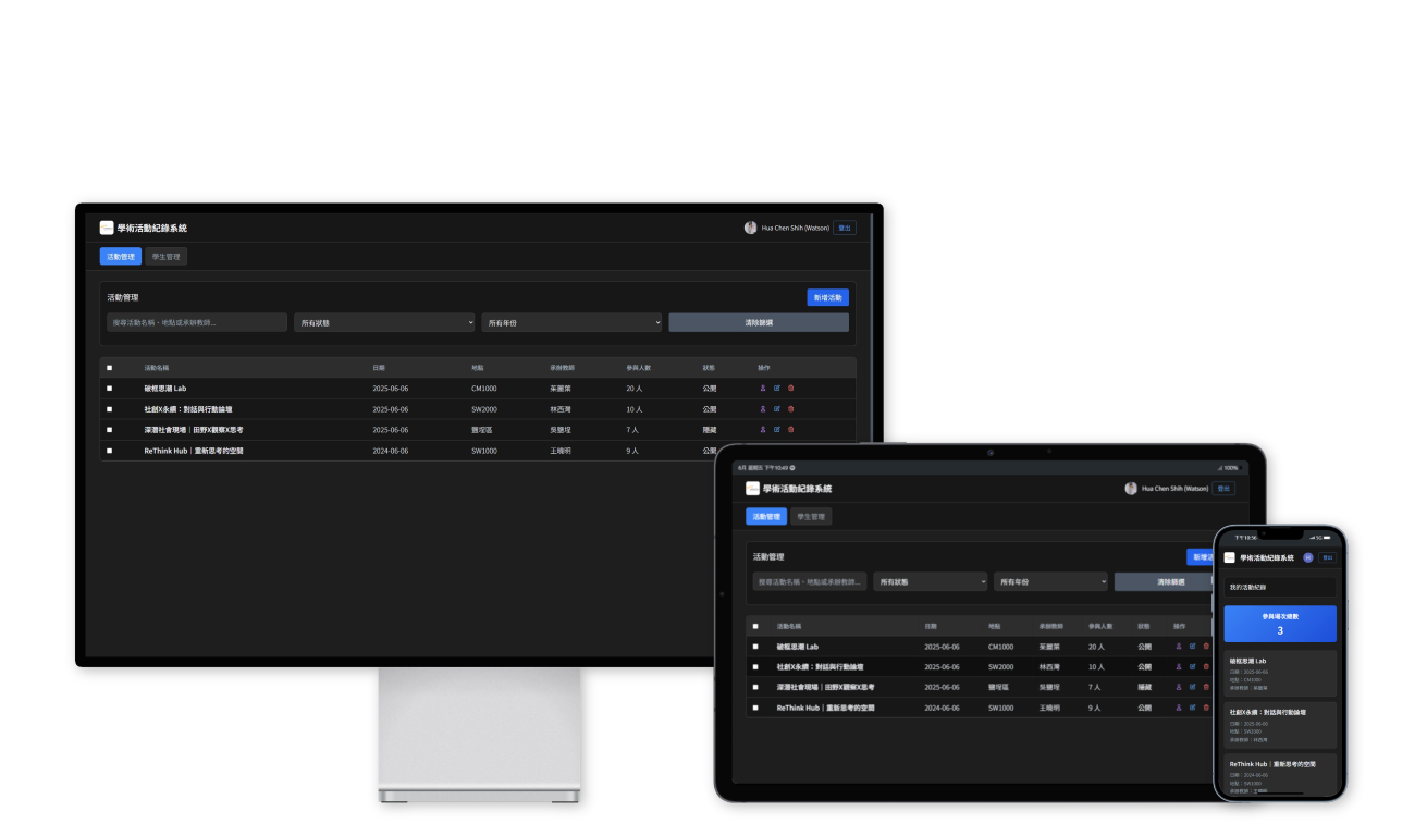 NSYSU ISI AE Website Screenshot